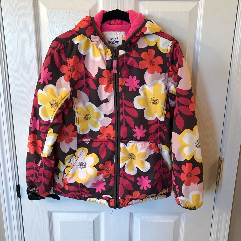 Mini Boden Flower Fall Coat 🌼